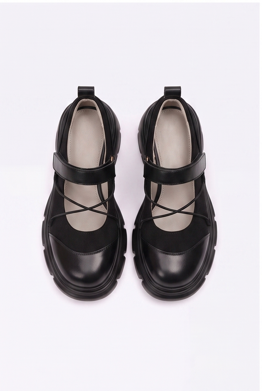 Babies Mary Jane - vue de dessus, brides croisees
