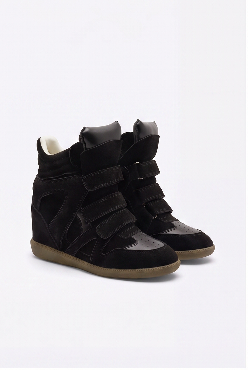 Baskets Livia coloris Noir - vue de trois quarts, la paire
