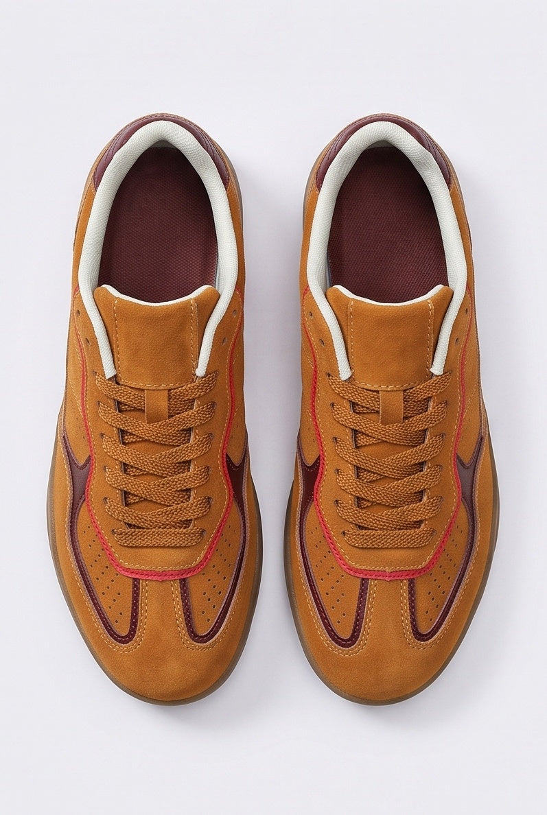 Baskets Rétro coloris Orange - vue de dessus