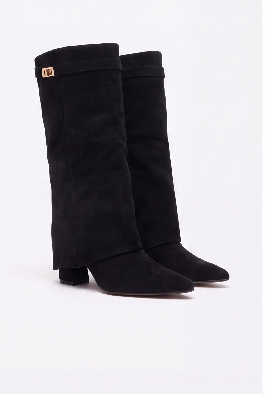 Bottes Ondine coloris Noir - vue de trois quarts, la paire