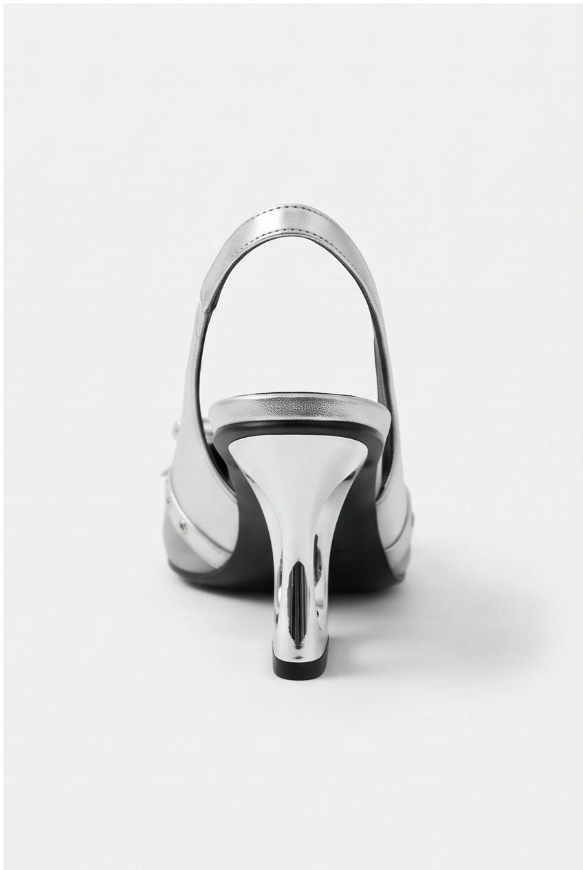 Escarpins Chrome coloris Argent - vue arrière