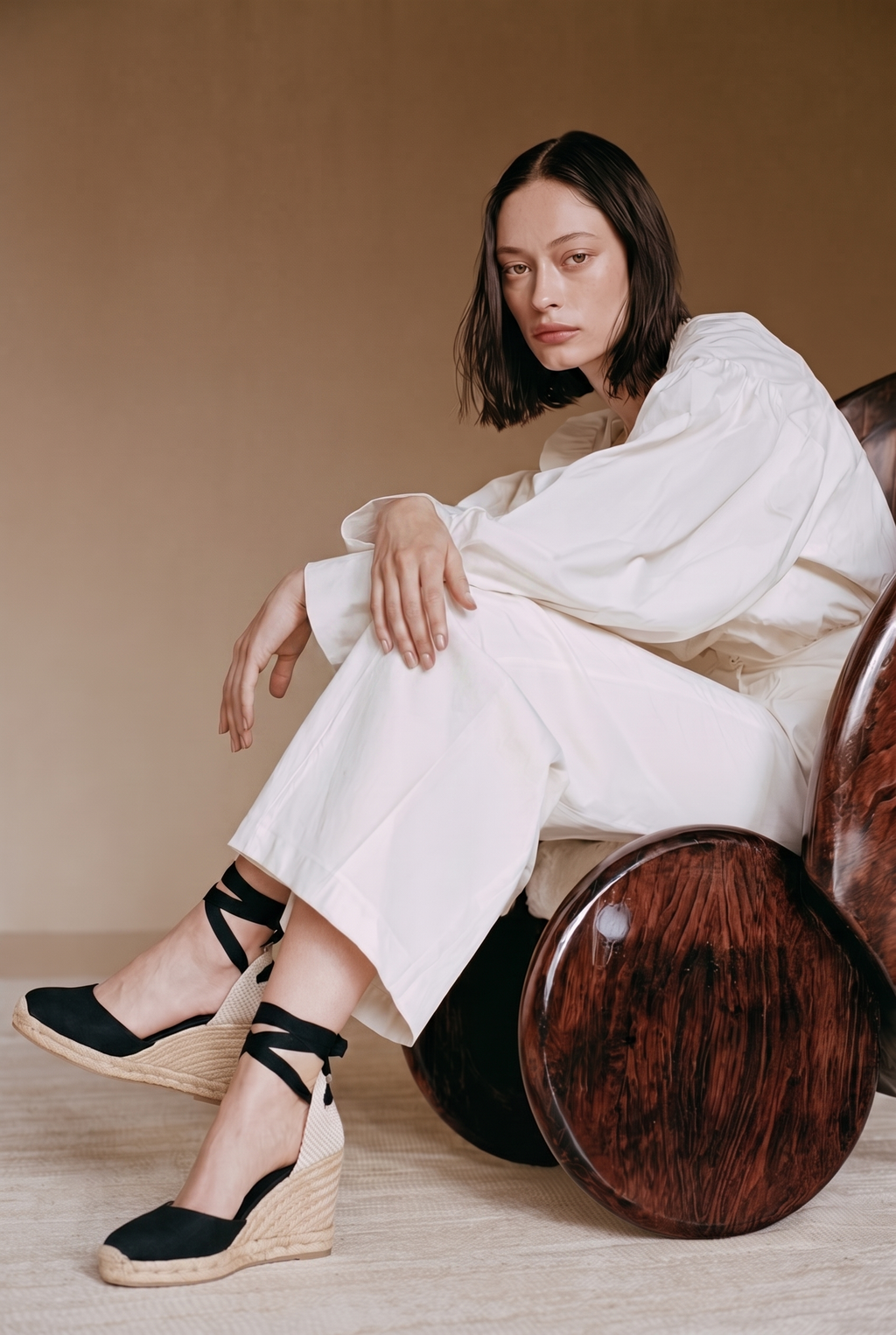 Espadrilles Églantine coloris Noir - portée, silhouette complète