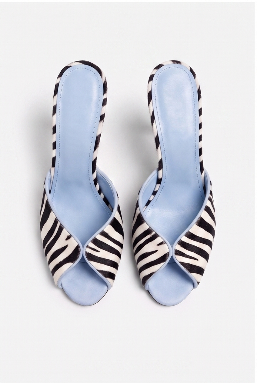 Mules Anouk coloris Zèbre - vue de dessus