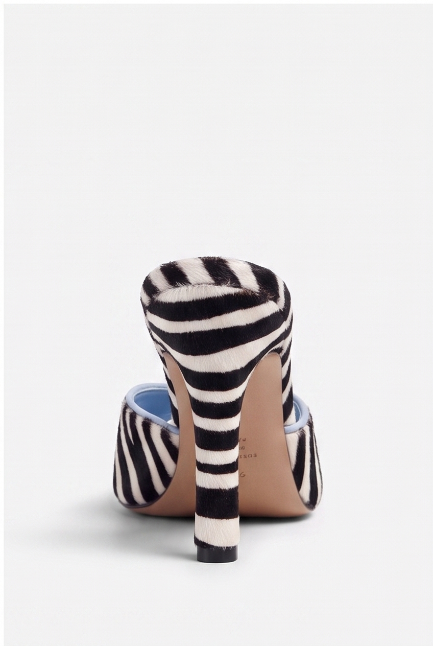 Mules Anouk coloris Zèbre - vue arrière