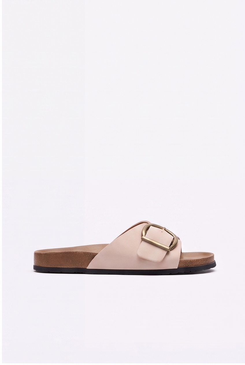 Mules Manon coloris Rose poudré - vue de profil