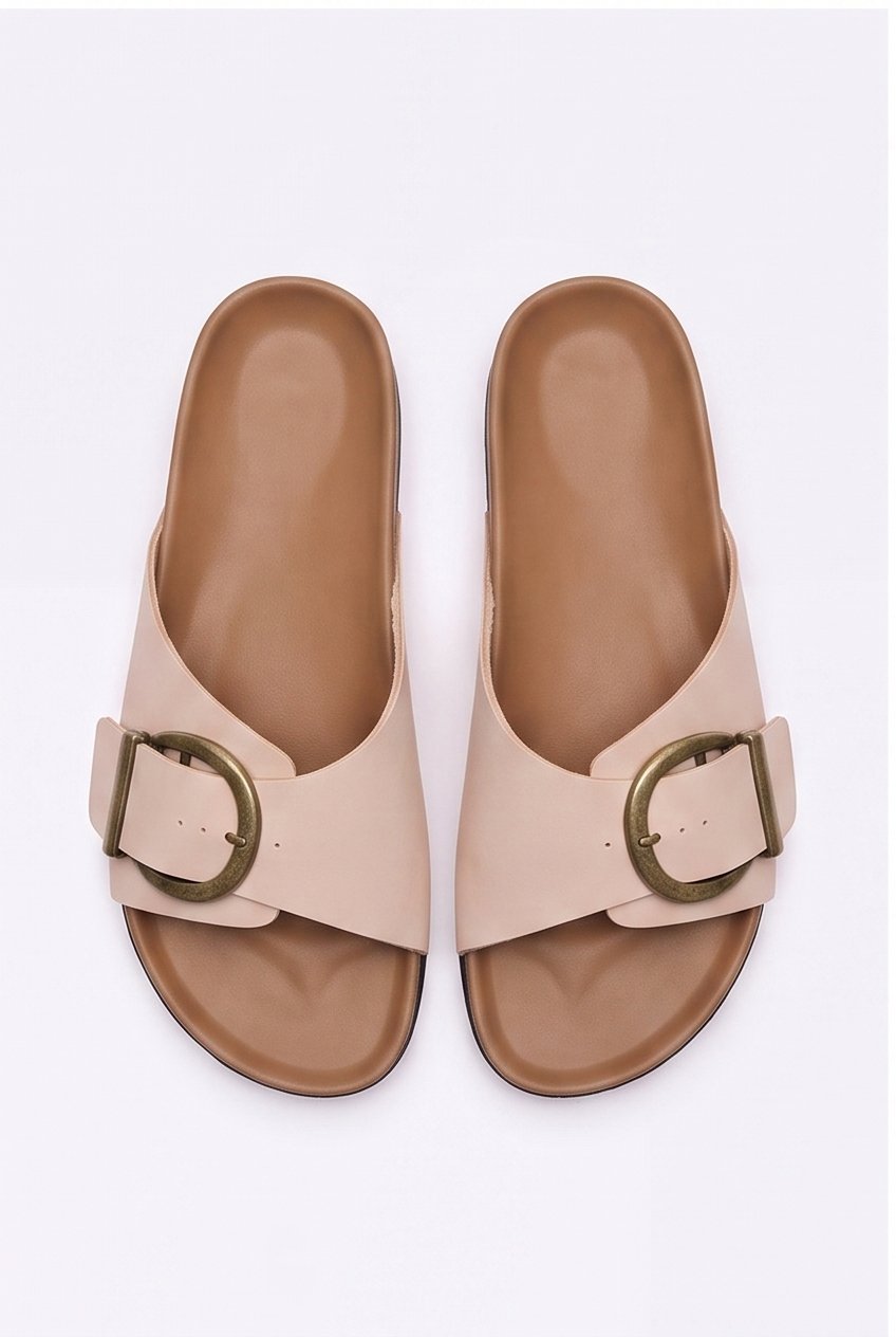 Mules Manon coloris Rose poudré - vue de dessus