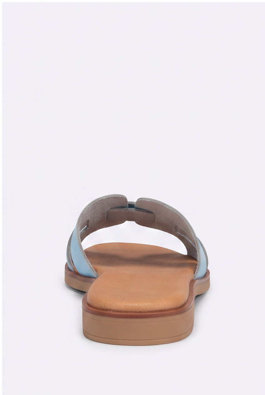 Mules Margaux coloris Bleu ciel - vue arrière
