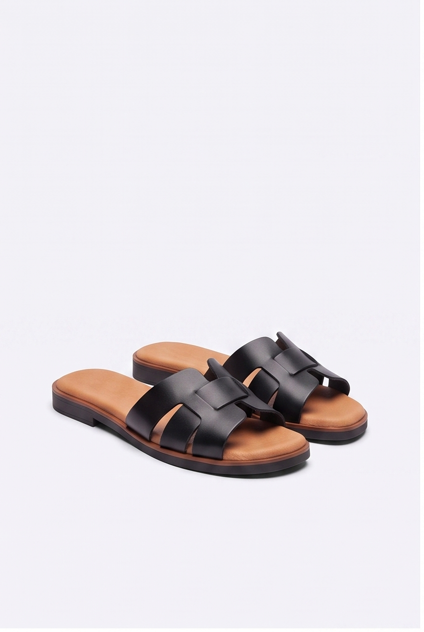 Mules Margaux coloris Noir - vue de trois quarts, la paire