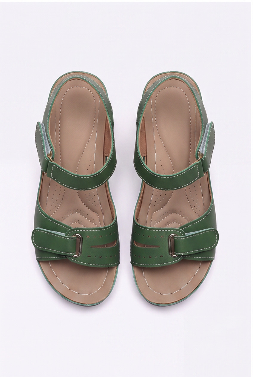 Sandales Sabine coloris Vert kaki - vue de dessus