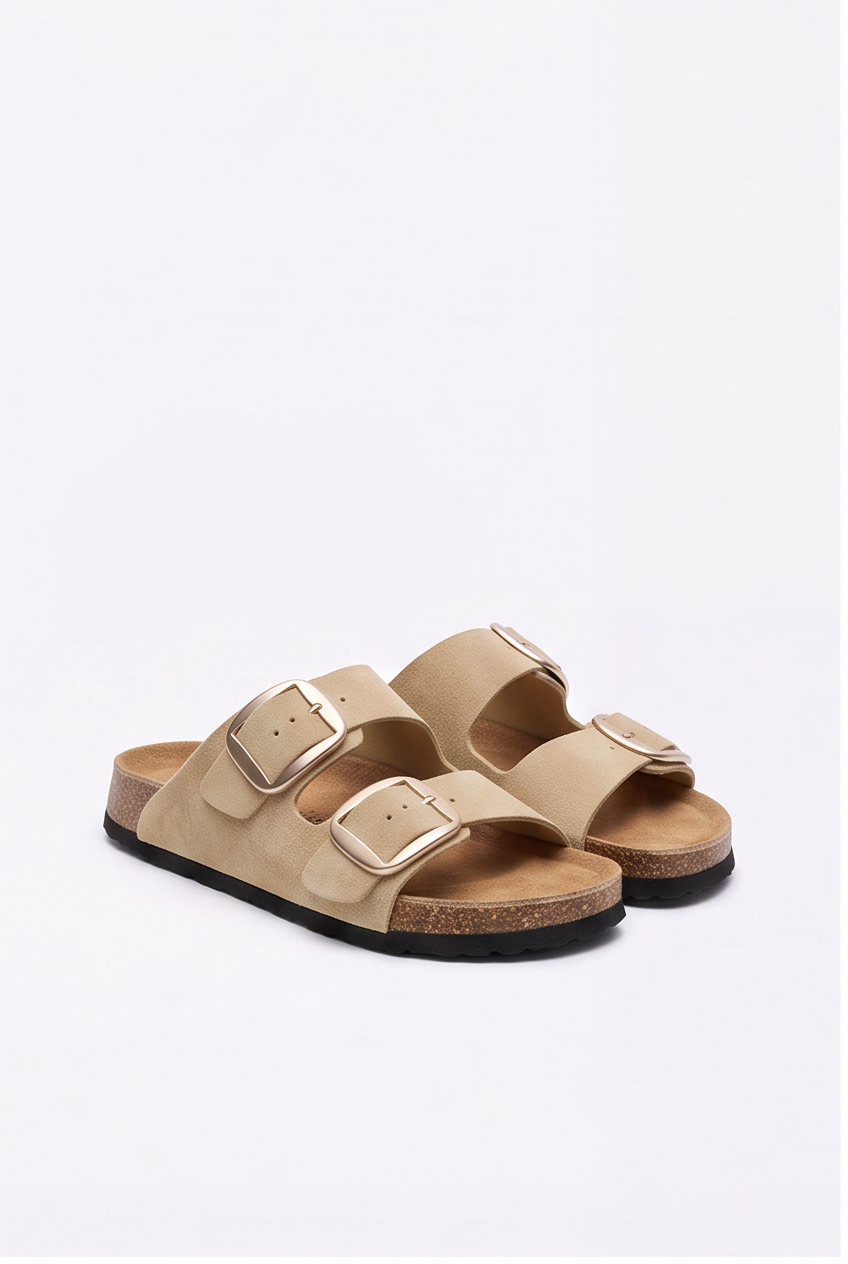 Sandales Sixtine coloris Camel - vue de trois quarts, la paire